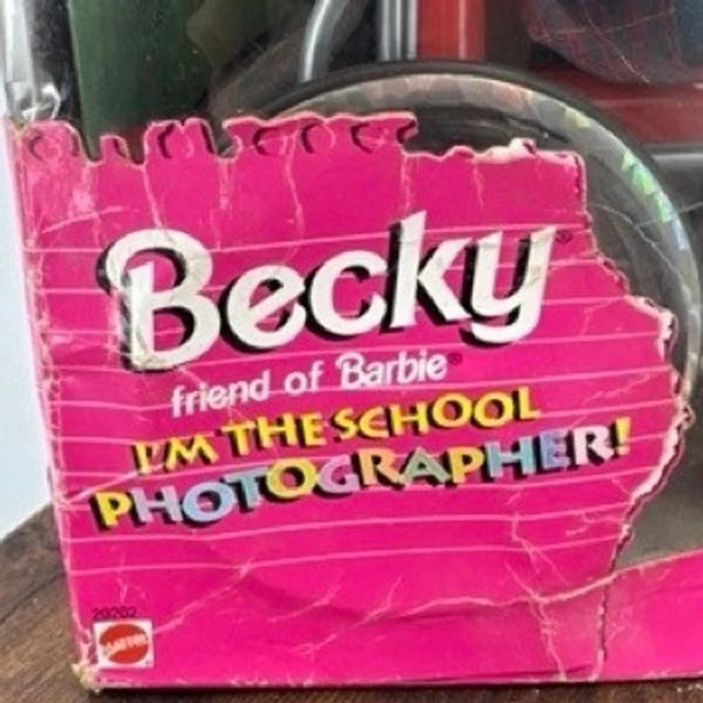 Vintage NEW Mattel Becky Friend Barbie School Photographer Doll 1998 Wheelchair